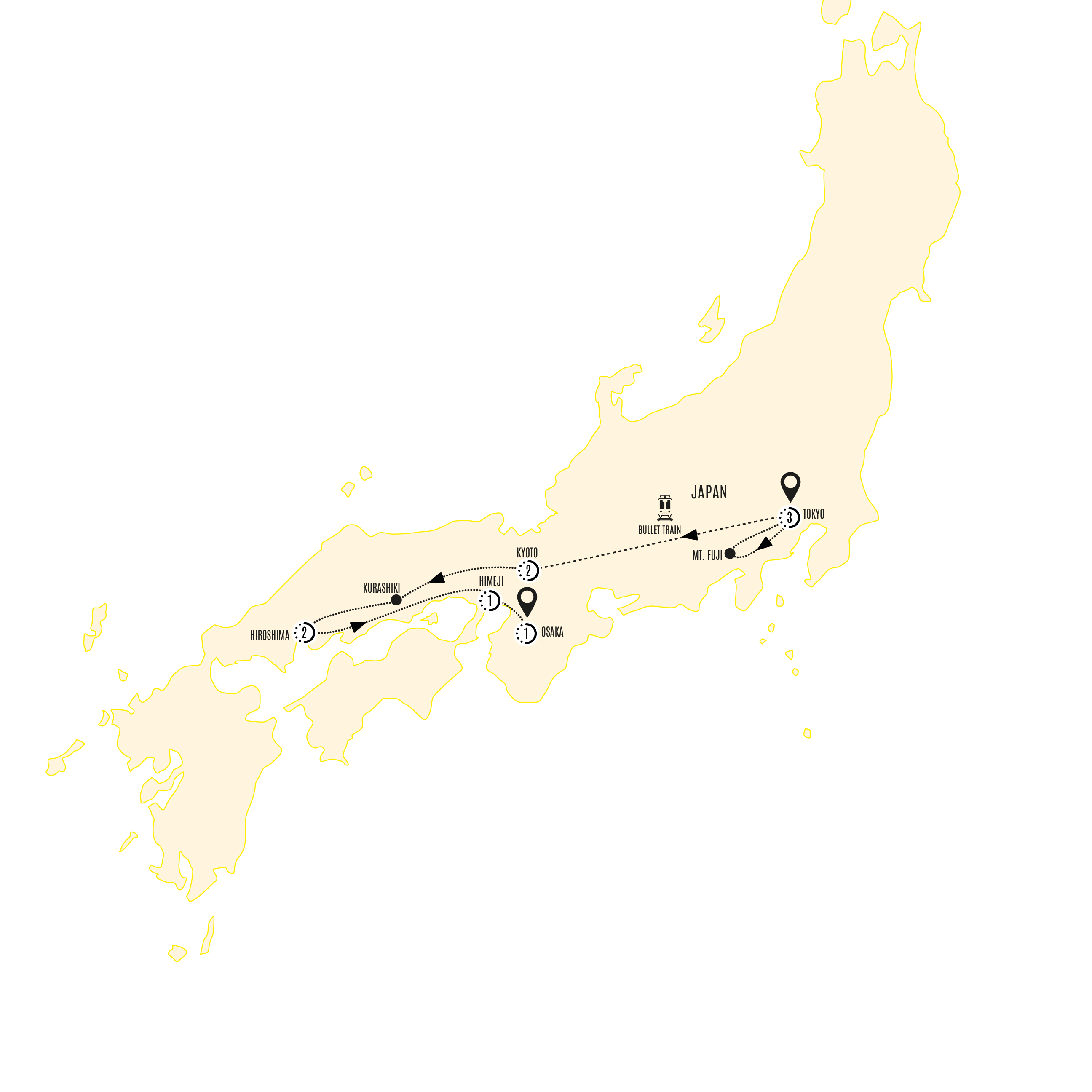 tourhub | Costsaver | Japan Discovery | Tour Map