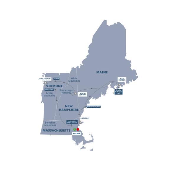 Autumn Colors Itinerary Map
