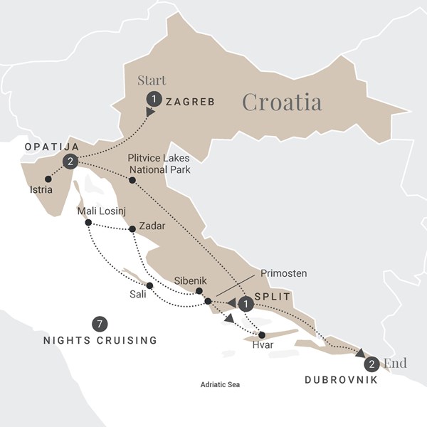 tourhub | Luxury Gold | Croatia & the Dalmatian Coast - Upper Deck | G263UMM19