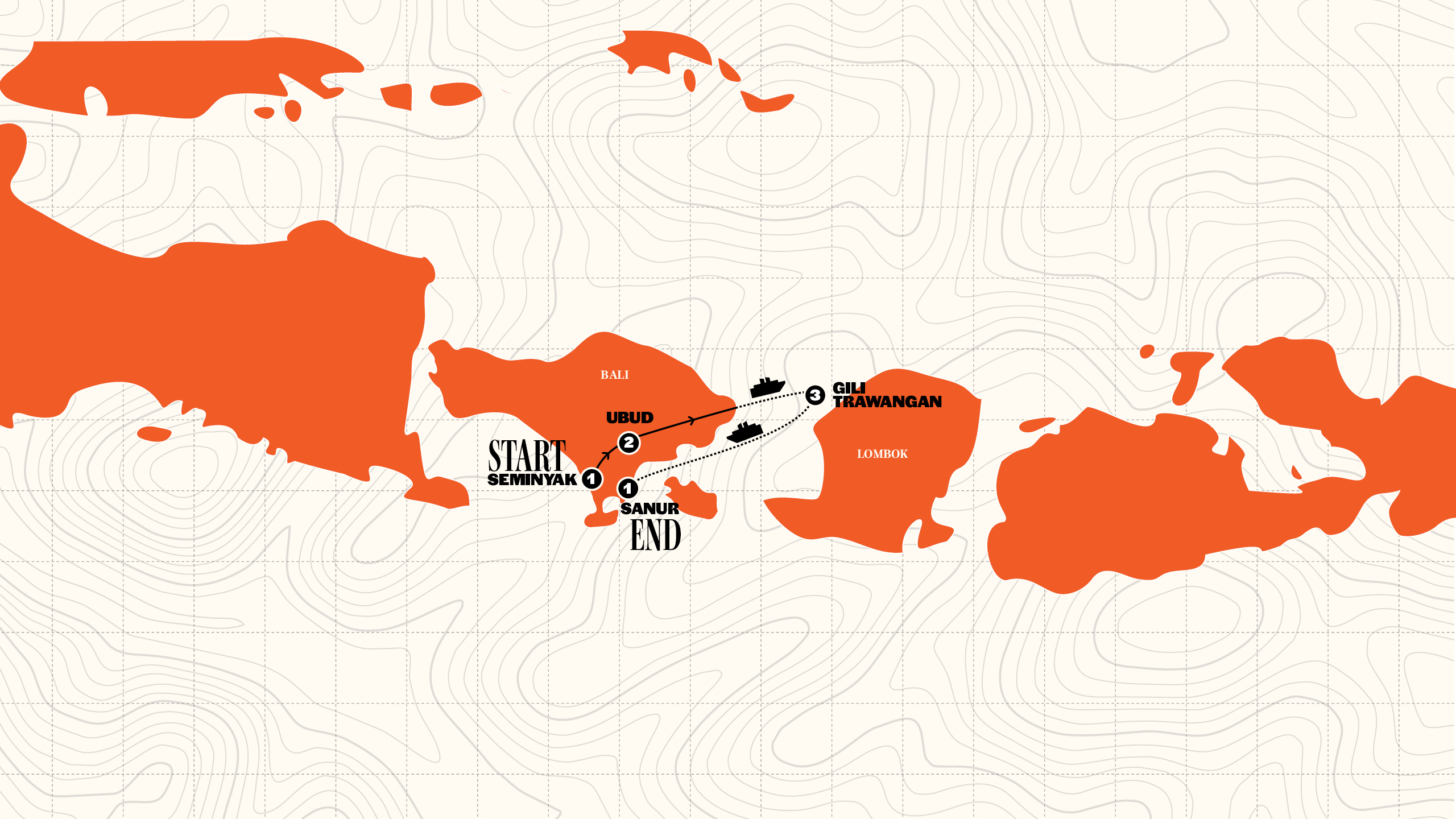 Map of Bali Island Hopping | 2026/2027 from Contiki