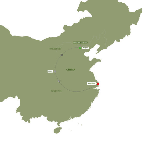 Classic China Itinerary Map