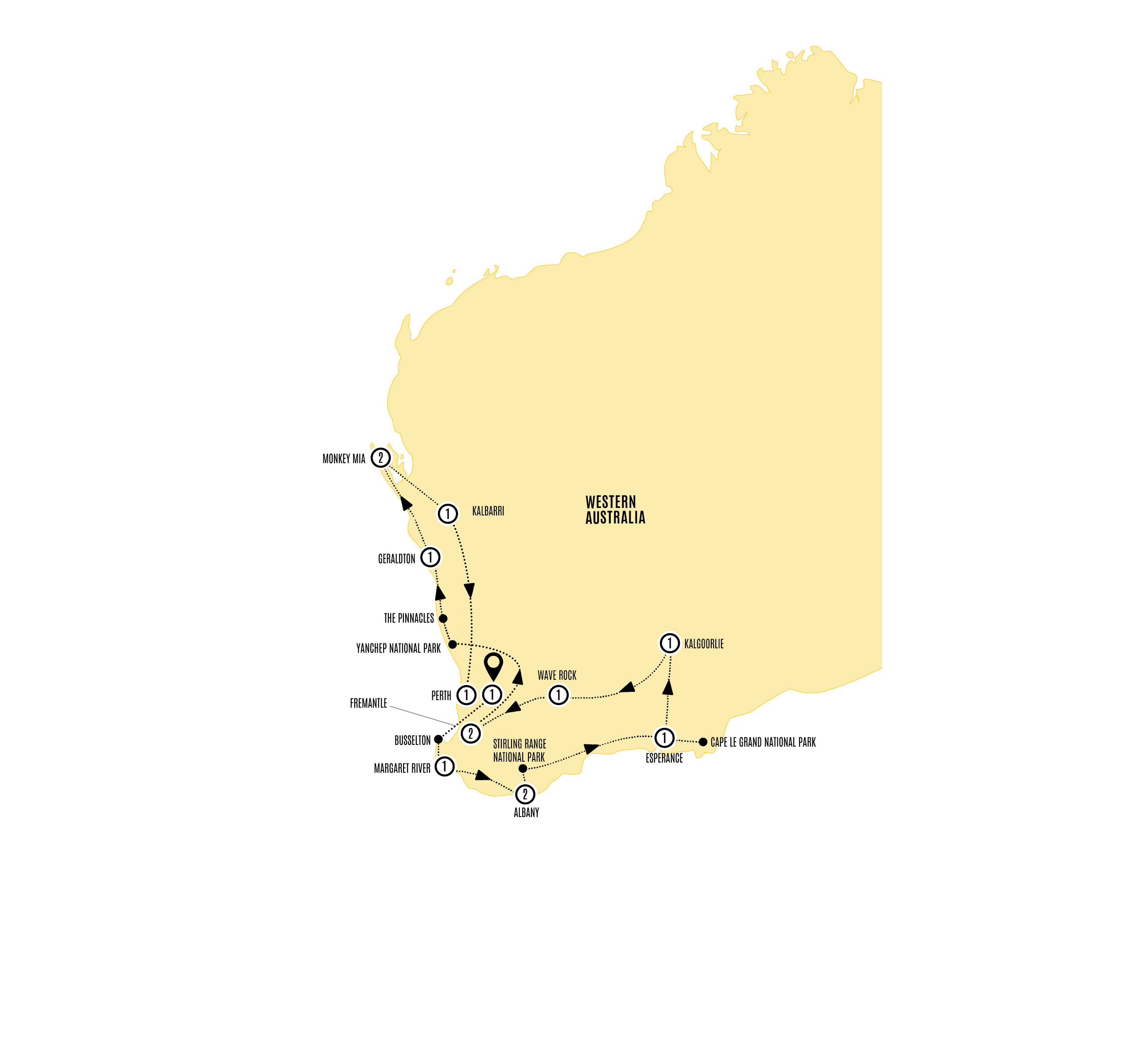 Map of Western Wonderland from Costsaver