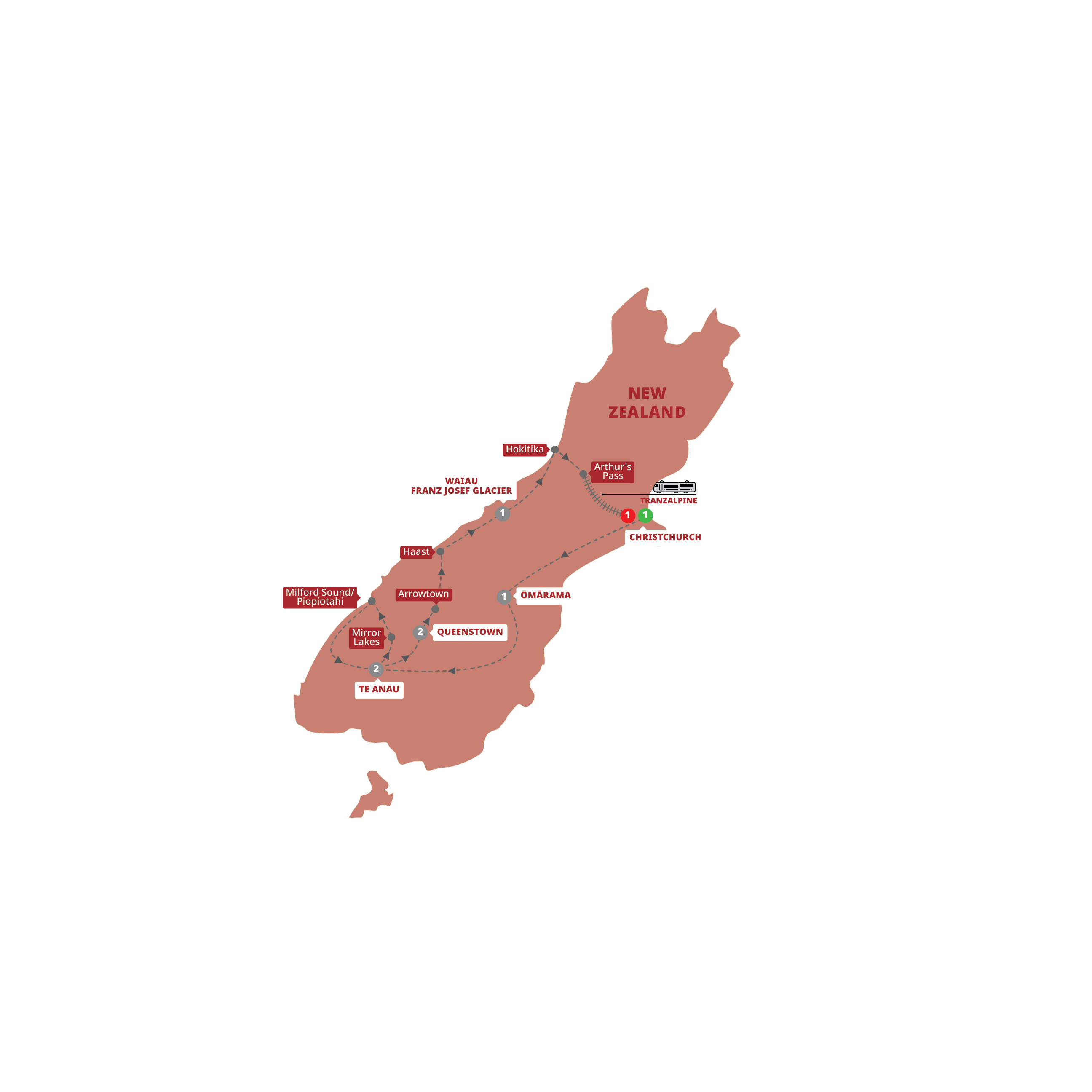 Map of Southern Spotlight from Trafalgar