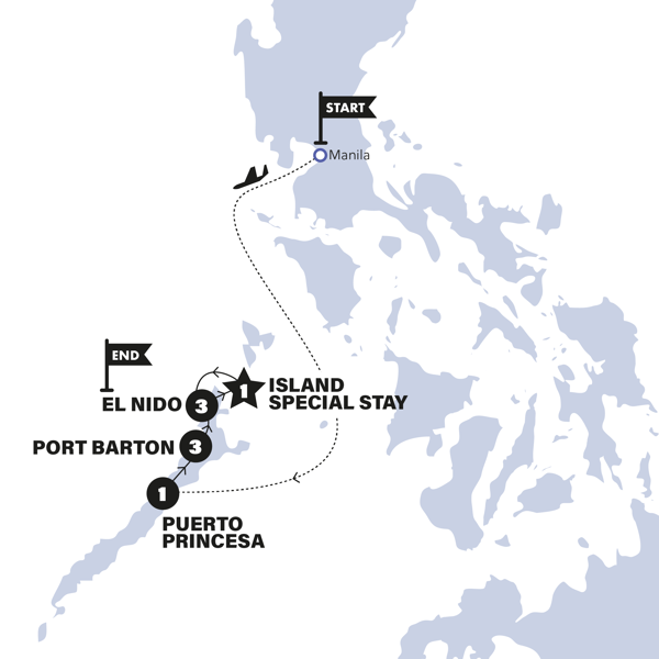 Philippines Island Hopper Trip Map