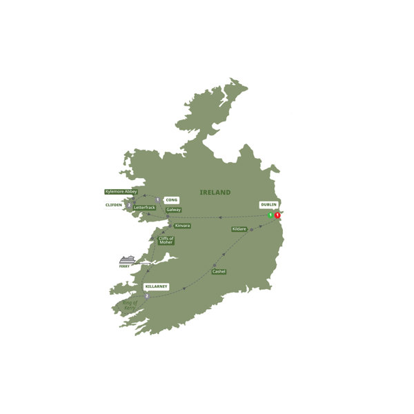 Castles and Manors Itinerary Map