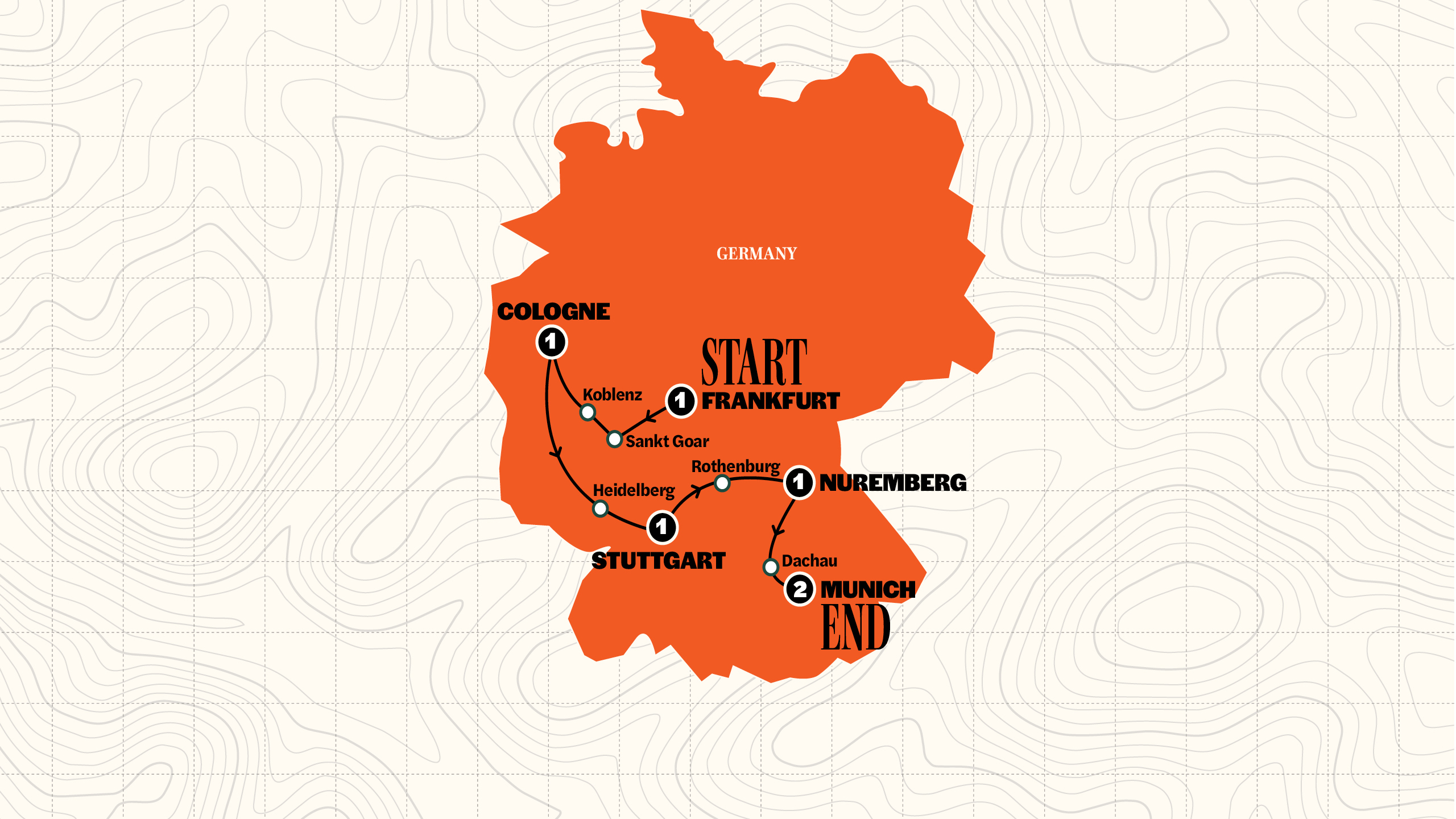 Map of German Christmas Markets | Winter | 2026 from Contiki