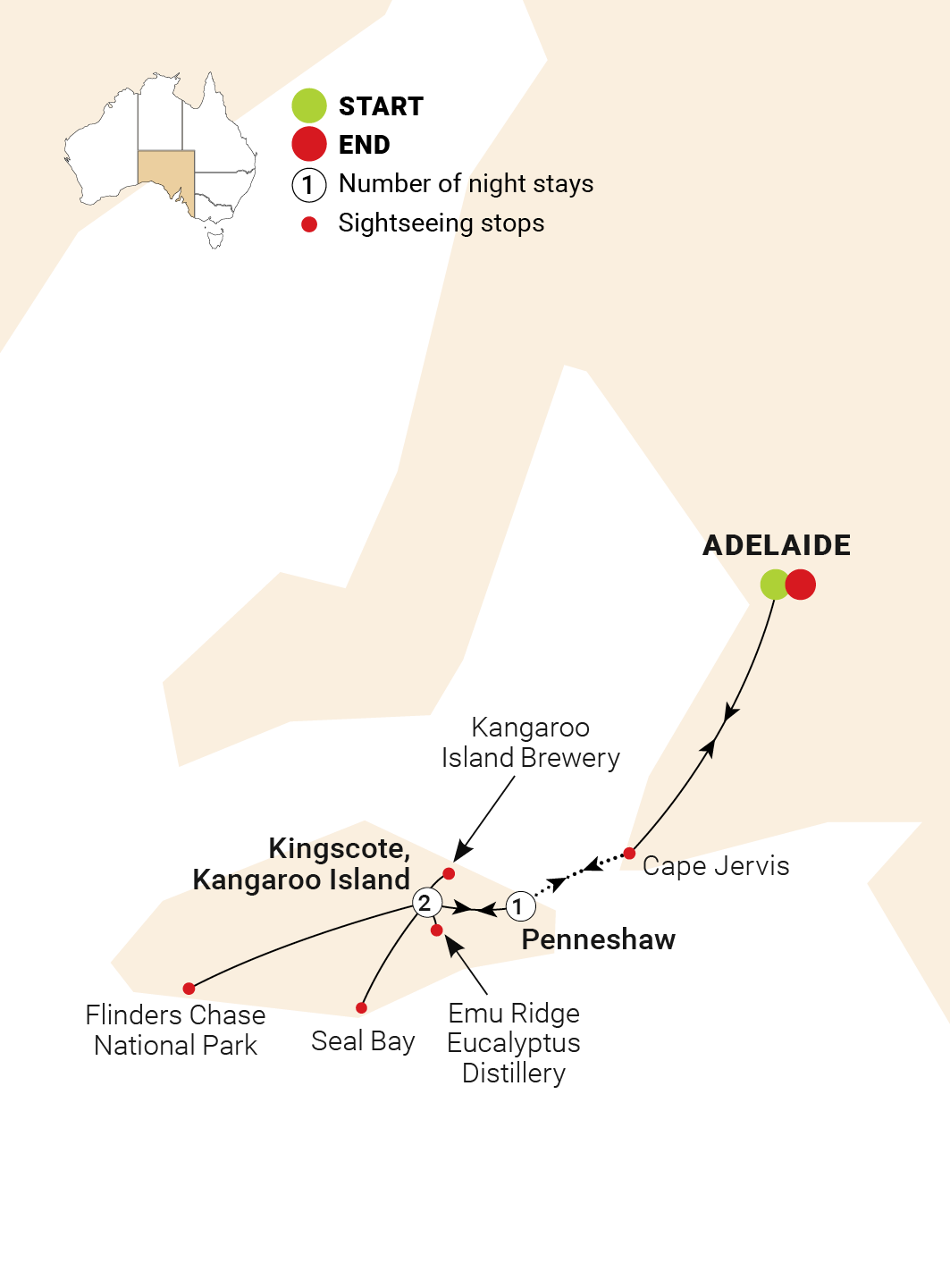 Remarkable Adelaide to Kangaroo Island
