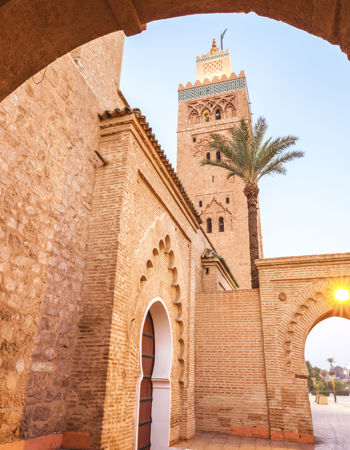 Grounds of the Koutoubia Mosque in Marrakesh, Morocco
