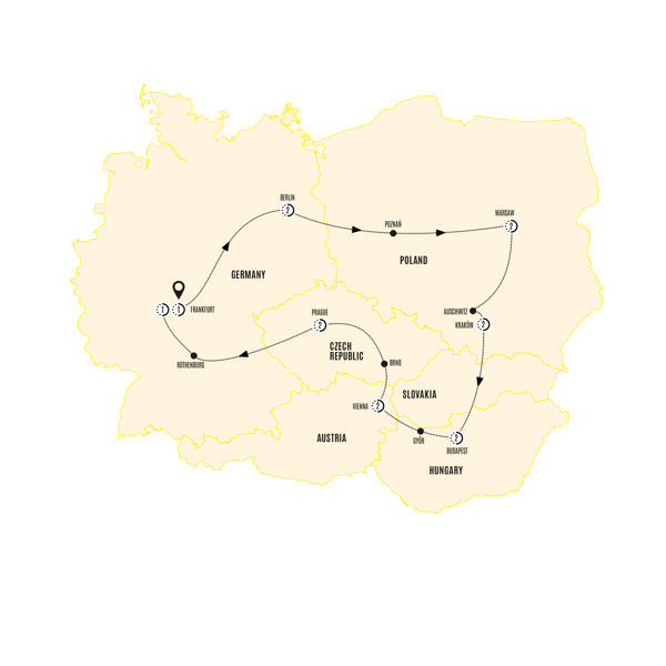 Highlights of Bohemia Itinerary Map