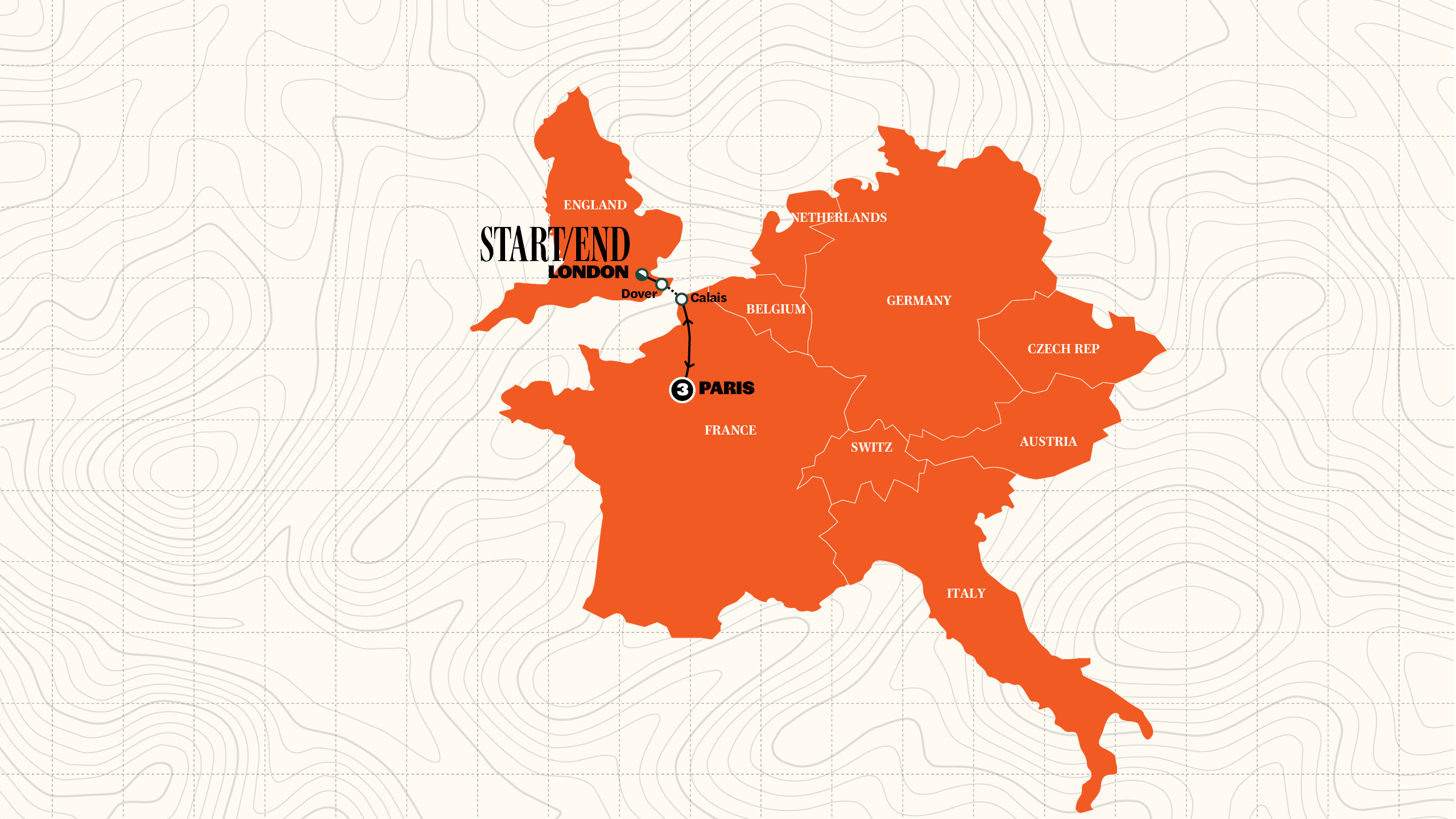 Map of Paris for New Year | 2026/2027 from Contiki